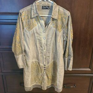Tango Mango Women’s Button-Down Shirt – Size L